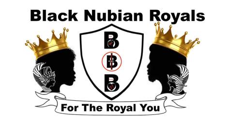 Black nubian royals crown sheild banner logo fb